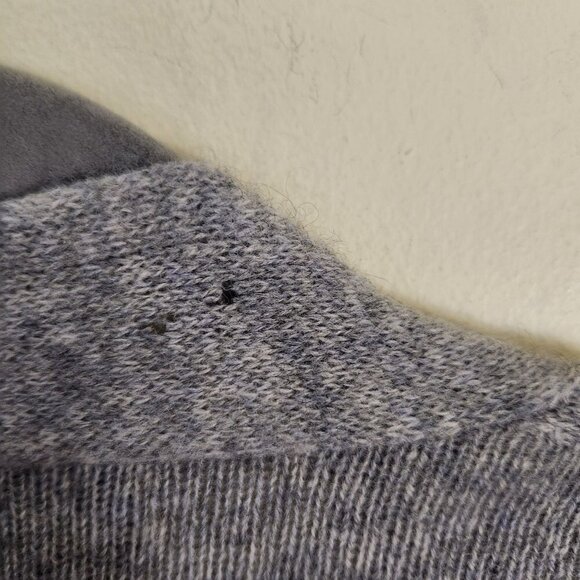 Cynthia Rowley Gray Open Front Asymmetric Cashmere Cardigan Sweater Size S - Picture 5 of 6